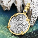 1665 Consolacion Shipwreck Pirate Era Spanish 1 Reale Piece of Eight 14K Gold Pendant