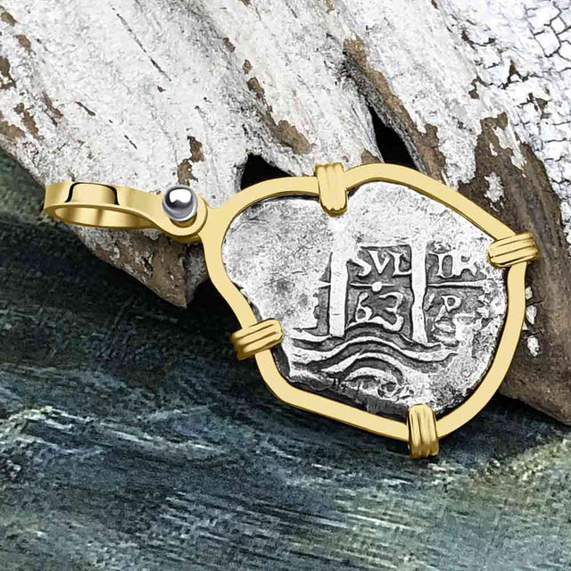 1663 Consolacion Shipwreck Pirate Era Spanish 1 Reale Piece of Eight 14K Gold Pendant