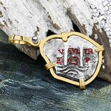 1663 Consolacion Shipwreck Pirate Era Spanish 1 Reale Piece of Eight 14K Gold Pendant
