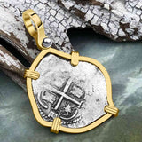 1661 Consolacion Shipwreck Pirate Era Spanish 1 Reale Piece of Eight 14K Gold Pendant