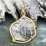1661 Consolacion Shipwreck Pirate Era Spanish 1 Reale Piece of Eight 14K Gold Pendant