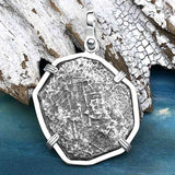 Sao Jose 4 Reale circa 1598-1621 Shipwreck Coin Sterling Silver Pendant