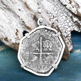 Sao Jose 4 Reale circa 1598-1621 Shipwreck Coin Sterling Silver Pendant