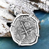 Sao Jose 4 Reale circa 1598-1621 Shipwreck Coin Sterling Silver Pendant