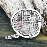 Heart Shaped Sao Jose 4 Reale Pirate Era Shipwreck Coin Sterling Silver Pendant