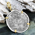 Sao Jose 4 Reale Circa 1598 Pirate Era Shipwreck Coin 14K Gold & Sterling Silver Pendant