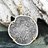 Sao Jose 4 Reale Circa 1598 Pirate Era Shipwreck Coin 14K Gold & Sterling Silver Pendant