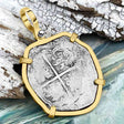 Sao Jose 4 Reale circa 1598-1621 Shipwreck Coin 14K Gold Pendant