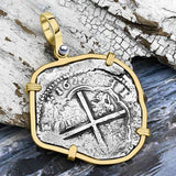 Sao Jose 4 Reale RARE DATED 1622 Shipwreck Coin 14K Gold Pendant
