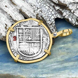 Sao Jose 4 Reale 1598-1621 Shipwreck Coin 14K Gold Pendant