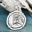 Ancient Greek Dolphin Rider “Boy on the Dolphin” Silver Nomos Sterling Silver Pendant