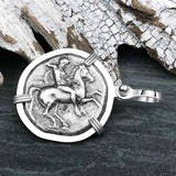 Ancient Greek Dolphin Rider “Boy on the Dolphin” Silver Nomos Sterling Silver Pendant