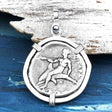 Ancient Greek Dolphin Rider “Boy on the Dolphin” Silver Nomos Sterling Silver Pendant