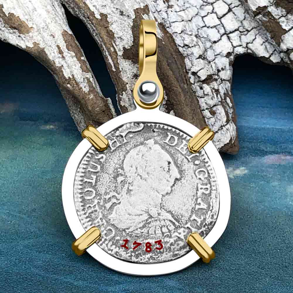 El Cazador Shipwreck 1783 1/2 Reale Piece of Eight Pendant