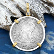 El Cazador Shipwreck 1783 2 Reale Piece of 8 14K Gold & Silver Treasure Coin Pendant