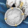 El Cazador Shipwreck 1783 2 Reale Piece of 8 14K Gold & Silver Treasure Coin Pendant