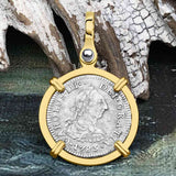 El Cazador Shipwreck 1783 1 Reale Piece of 8 14K Gold Pendant