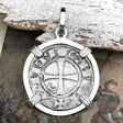 Templar Knights Era Antioch Crusader Medieval Silver Denier Helmet Head Coin of the Crusades Sterling Silver Pendant