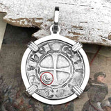 Templar Knights Era Antioch Crusader Medieval Silver Denier Helmet Head Coin of the Crusades Sterling Silver Pendant