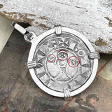 Templar Knights Era Antioch Crusader Medieval Silver Denier Helmet Head Coin of the Crusades Sterling Silver Pendant