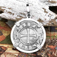Templar Knights Era Antioch Crusader Medieval Silver Denier Helmet Head Coin of the Crusades Sterling Silver Pendant