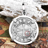 Templar Knights Era Antioch Crusader Medieval Silver Denier Helmet Head Coin of the Crusades Sterling Silver Pendant