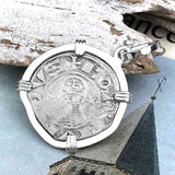 Templar Knights Era Antioch Crusader Medieval Silver Denier Helmet Head Coin of the Crusades Sterling Silver Pendant