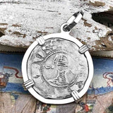 Templar Knights Era Antioch Crusader Medieval Silver Denier Helmet Head Coin of the Crusades Sterling Silver Pendant