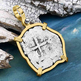 1715 Fleet Shipwreck Pirate Era Spanish 2 Reale "Piece of 8" 14K Gold Pendant