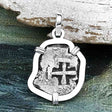 1751 Rimac River "Good Luck" Spanish 1/2 Reale "Piece of Eight" Sterling Silver Pendant