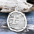 1721 Rimac River "Good Luck" Spanish 1/2 Reale "Piece of Eight" Sterling Silver Pendant