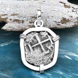 1738 Rimac River "Good Luck" Spanish 1/2 Reale "Piece of Eight" Sterling Silver Pendant