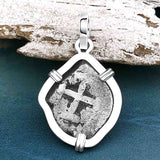 1750s Rimac River "Good Luck" Spanish 1/2 Reale "Piece of Eight" Sterling Silver Pendant