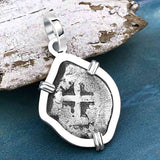 1750s Rimac River "Good Luck" Spanish 1/2 Reale "Piece of Eight" Sterling Silver Pendant