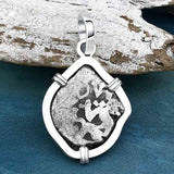 1750s Rimac River "Good Luck" Spanish 1/2 Reale "Piece of Eight" Sterling Silver Pendant