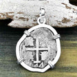 1744 Rimac River "Good Luck" Spanish 1/2 Reale "Piece of Eight" Sterling Silver Pendant