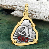 1685 Rimac River "Good Luck" Spanish 1/2 Reale "Piece of Eight" 14K Gold Pendant | Artifact #4649