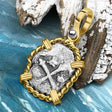 1715 Fleet Shipwreck Pirate Era Spanish 1 Reale "Piece of 8" 14K Gold Pendant