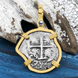 RARE DATED 1715 Fleet Shipwreck Spanish 1 Reale "Piece of 8" 14K Gold Pendant