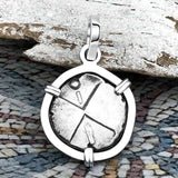 Ancient Greek Lion Hemidrachm 400 BC 14K White Gold Pendant