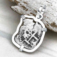 Dated 1688 Pirate Era Spanish 1/2 Reale Cob Piece of Eight Sterling Silver Pendant