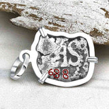 Dated 1688 Pirate Era Spanish 1/2 Reale Cob Piece of Eight Sterling Silver Pendant