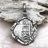 1750 Pirate Era Spanish 2 Reale "Piece of Eight" Sterling Silver TORTUGA COLLECTION Pendant