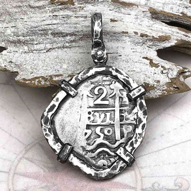 1750 Pirate Era Spanish 2 Reale "Piece of Eight" Sterling Silver TORTUGA COLLECTION Pendant