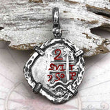 1750 Pirate Era Spanish 2 Reale "Piece of Eight" Sterling Silver TORTUGA COLLECTION Pendant