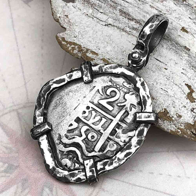 1750 Pirate Era Spanish 2 Reale "Piece of Eight" Sterling Silver TORTUGA COLLECTION Pendant