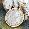 El Cazador Shipwreck 1783 2 Reale Piece of 8 14K Gold Pendant