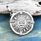 Templar Knights Era Medieval Protection & Perseverance Silver Denier Tournios Sterling Silver Pendant