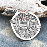 Templar Knights Era Medieval Protection & Perseverance Silver Denier Tournios Sterling Silver Pendant