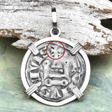 Templar Knights Era Medieval Protection & Perseverance Silver Denier Tournios Sterling Silver Pendant